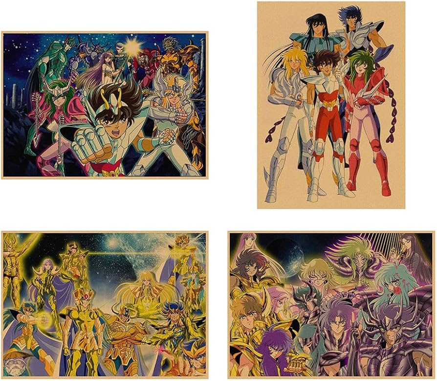 Amazon.co.jp: 聖闘士星矢 ポスター セット クラフト紙 写真 壁紙 壁