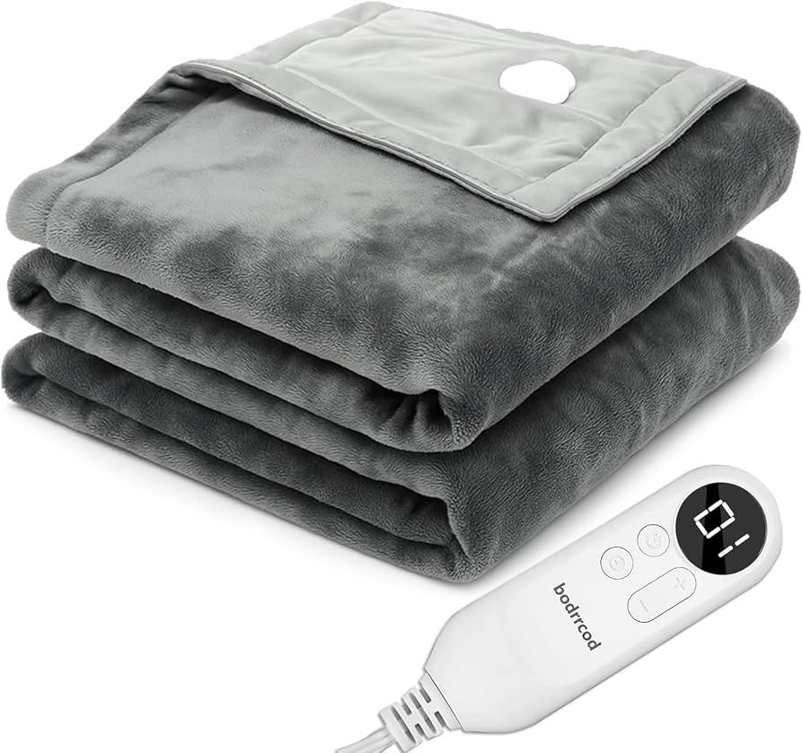 Amazon.co.jp : 電気毛布 敷き 掛け188×130cm 電気膝掛け【ダブル