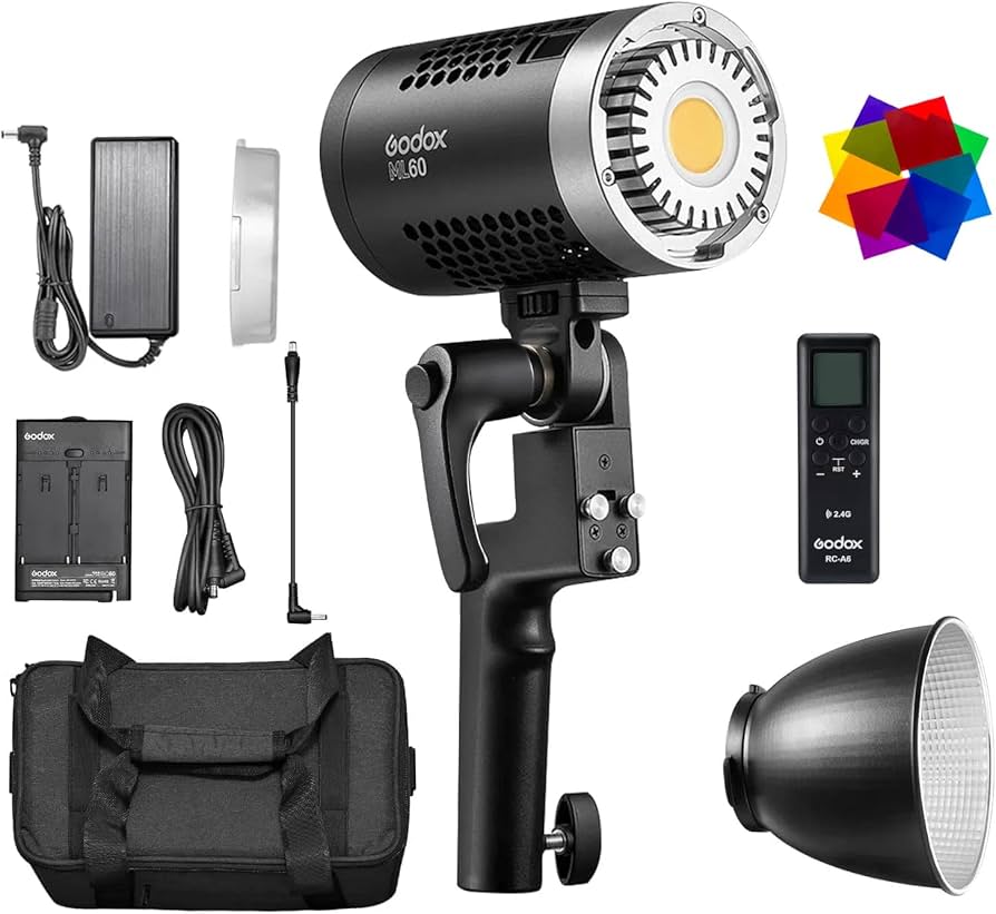 Amazon.com: Godox ML60 Handheld LED Video Light, 60W 69000LUX