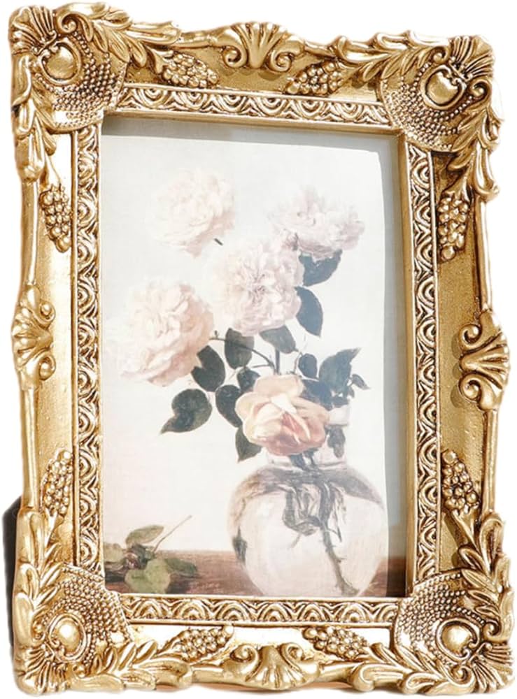 Amazon.co.jp: MUSISALY アンティーク写真フレーム ゴールドエンボス