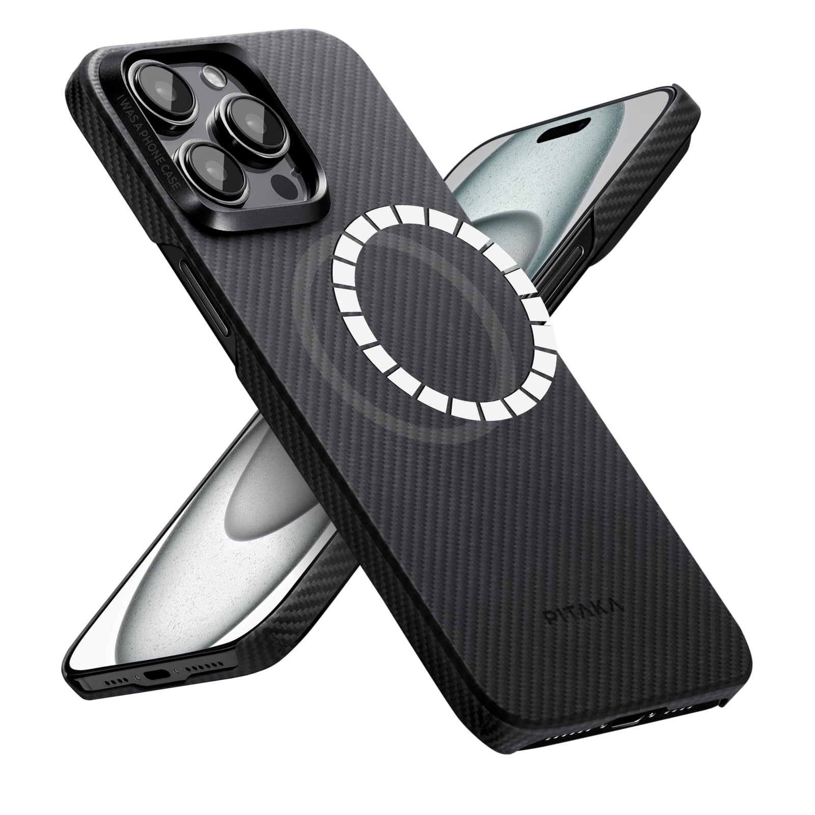 Amazon.com: Pitaka MagEZ Case 4 - Black/Grey(Twill) for iPhone 15