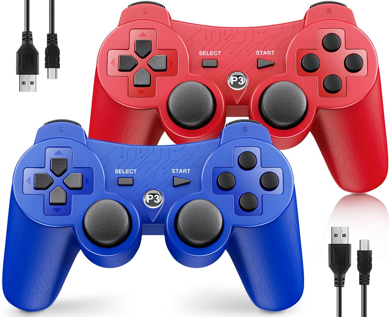 Amazon.com: OKHAHA Controller 2 Pack for PS3 Wireless Controller