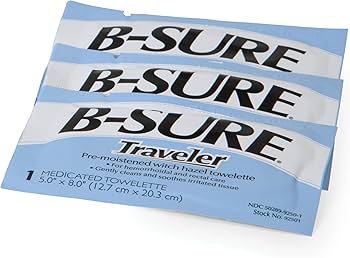 Amazon.com : B-Sure Pre-Moistened Witch Hazel Towelettes - (20