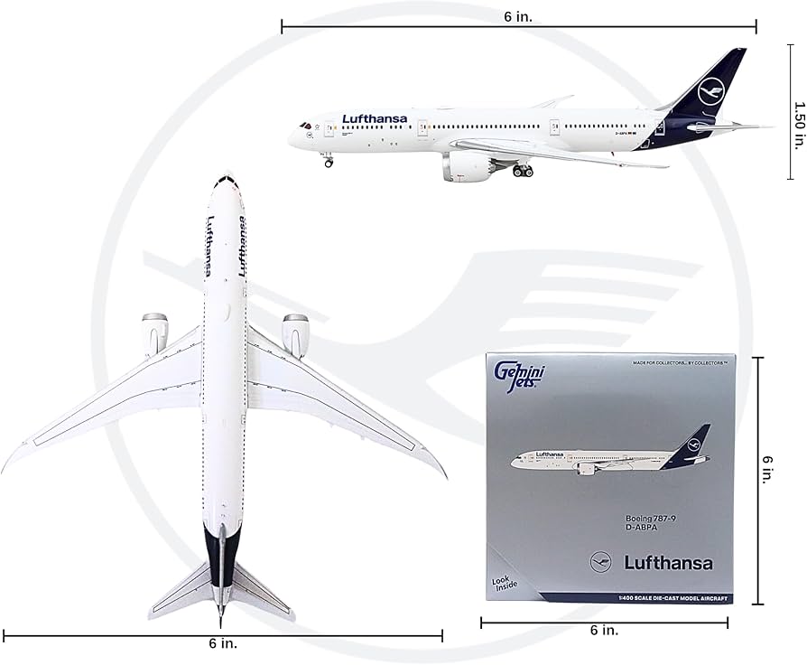 Amazon.com: GeminiJets GJDLH2046 Lufthansa Boeing 787-9 Dreamliner