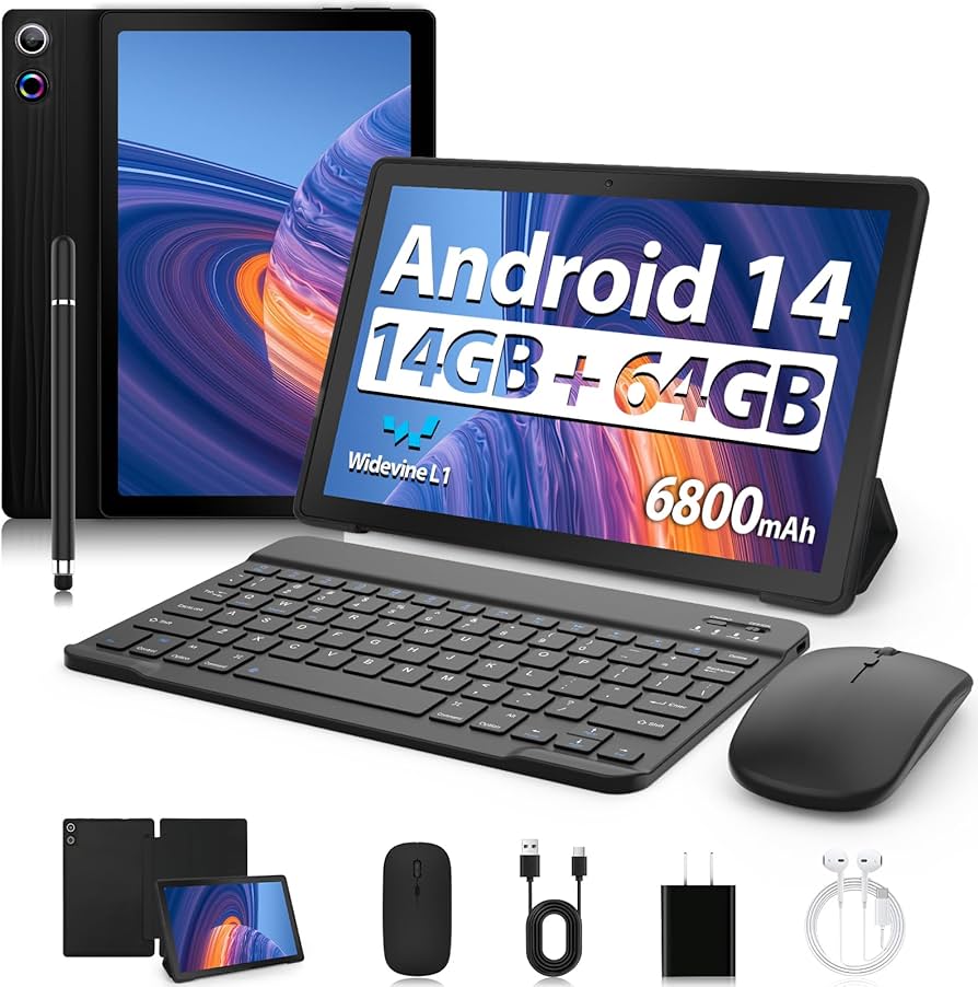 Amazon.com : Tablet, 11 Inch Android 14 Tablets, 14GB RAM+64GB ROM
