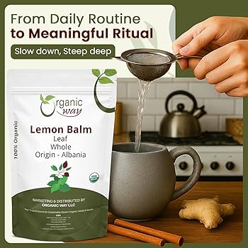Amazon.com : Organic Way Lemon Balm Leaf Whole (Melissa