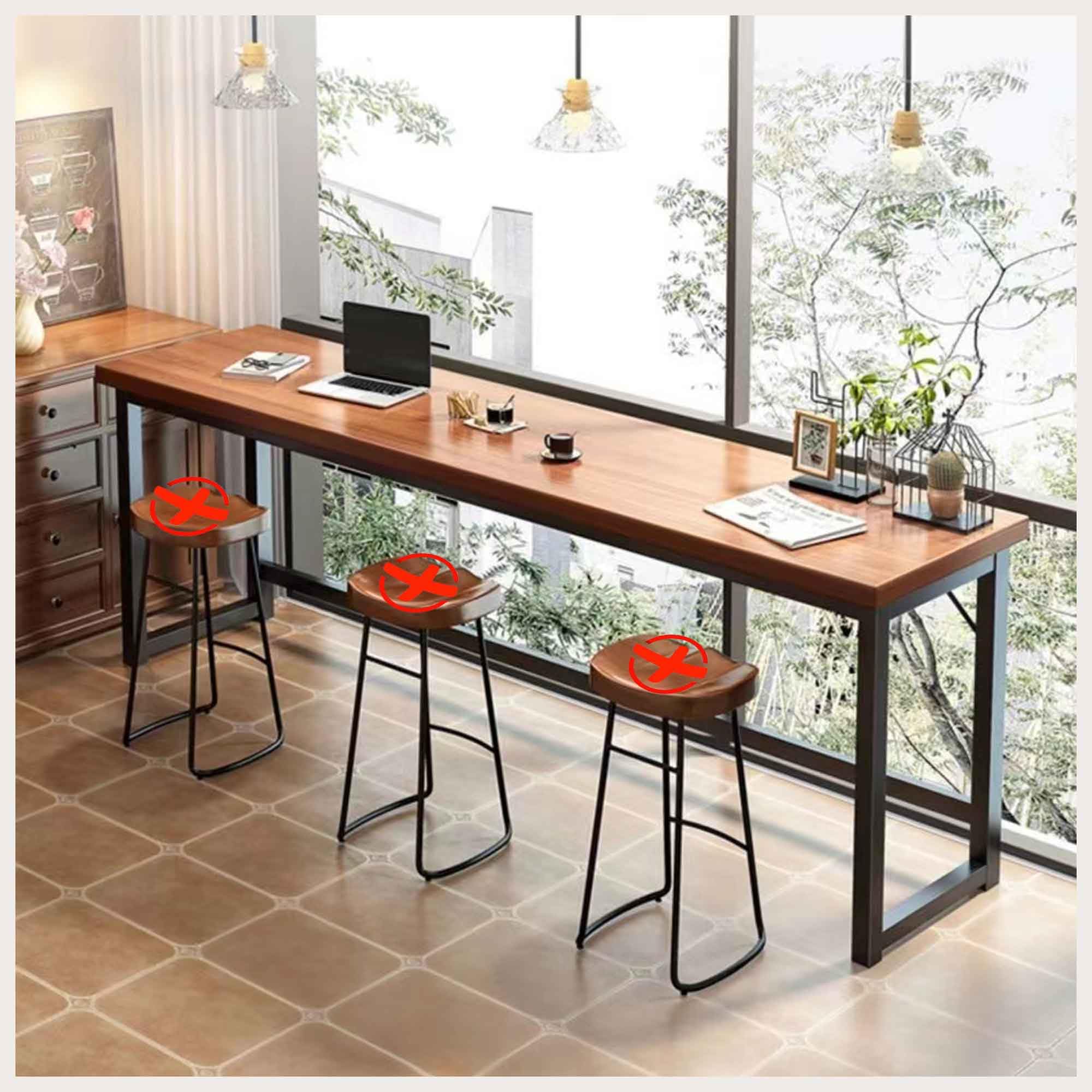 Amazon｜Stujhkl カウンターテーブル ハイテーブル 高さ140cm お洒落