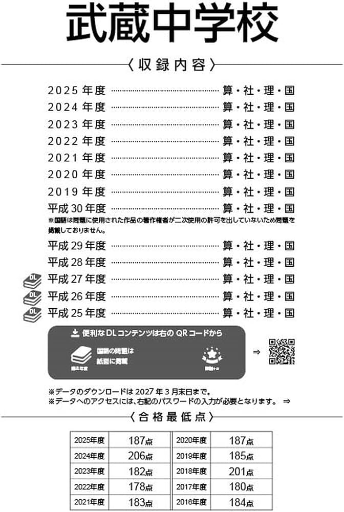 最新版 ＞ 武蔵中学校 2026年度版 【 過去問 10+3年分 】 (中学別入試