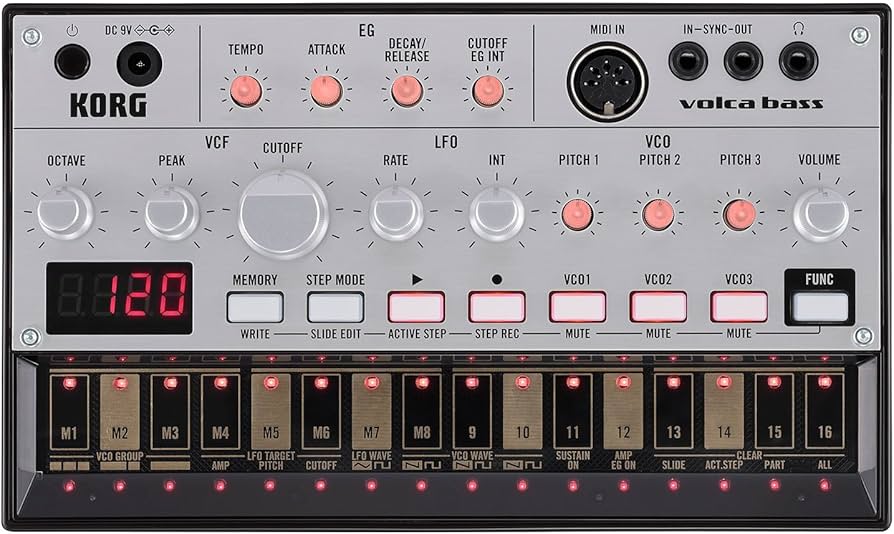 Amazon.co.jp: KORG アナログ ベースマシン volca bass 16ステップ