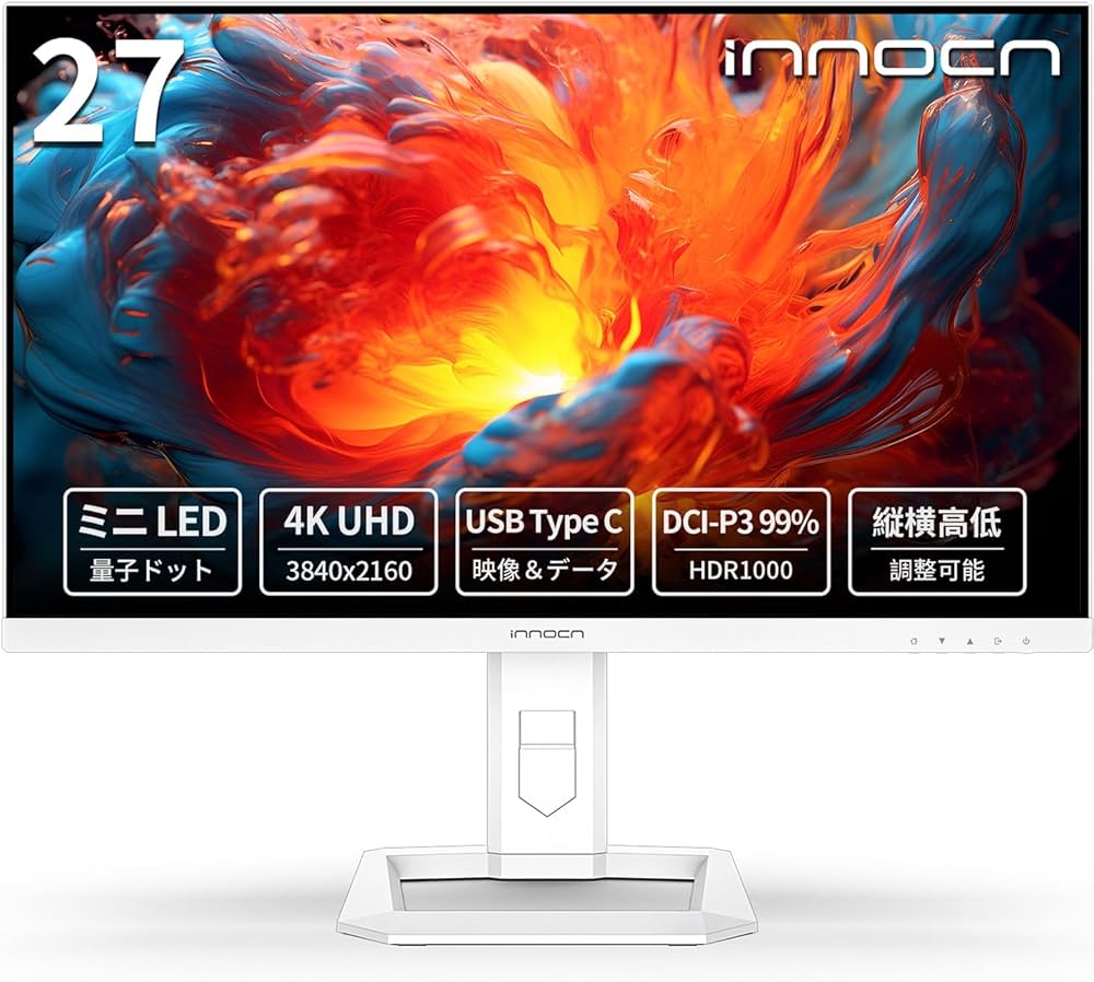 Amazon.co.jp: INNOCN 27M2V Lite 27インチ ミニLED 4Kモニター QD