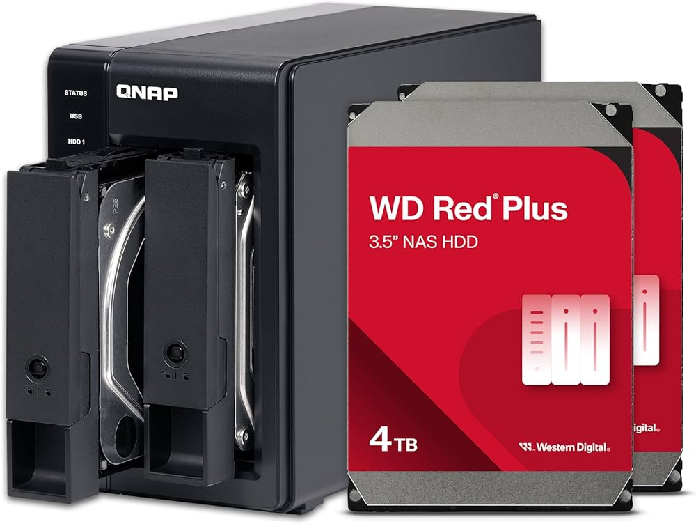 QNAP 2 Bay DAS with 4TB Storage Capacity, USB 3.2 Gen 2 Type-C