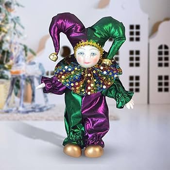 Amazon.co.jp: かわいいセラミック ピエロの置物 座る & 立つことが