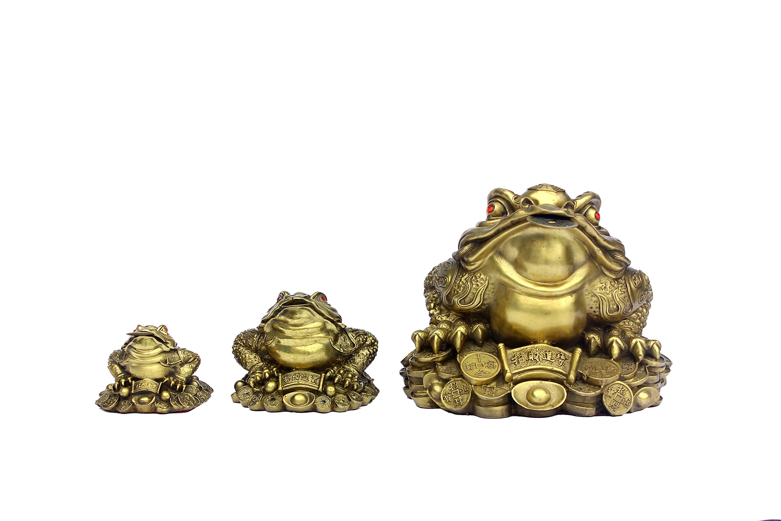 Amazon.co.jp: 金蟾 財を集めるカエル (キンセン/ゼニガエル) 三足銭蛙