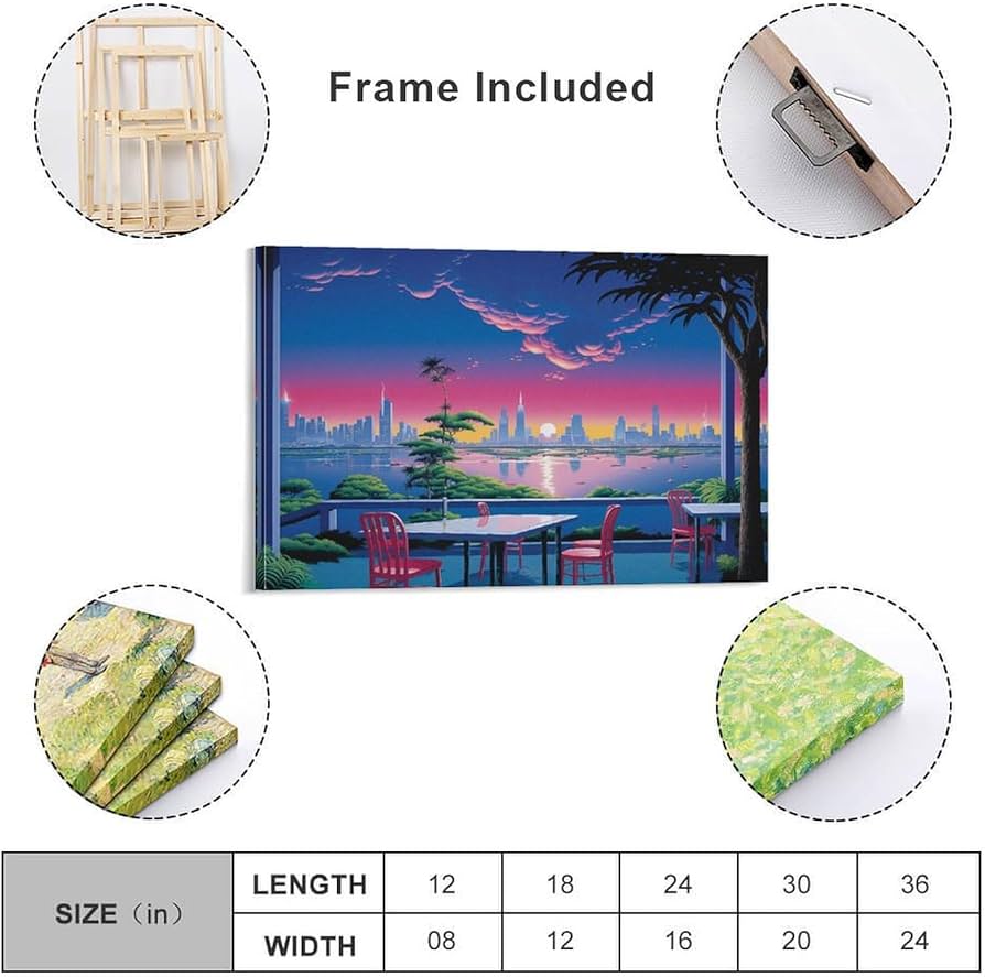 Amazon.com: Hiroshi Nagai Tropical Modern City Landscape Framed