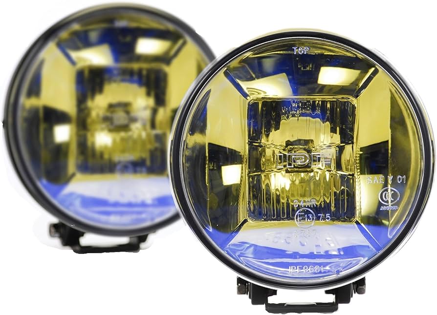 Amazon | IPF フォグランプ ハロゲン H3 丸形 直径166mm イエロー 12V