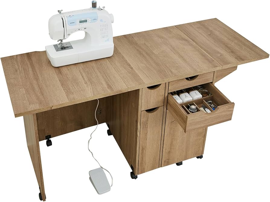 Amazon.co.jp : LOWYA ロウヤ ミシン台 作業台 洋裁 折りたたみ