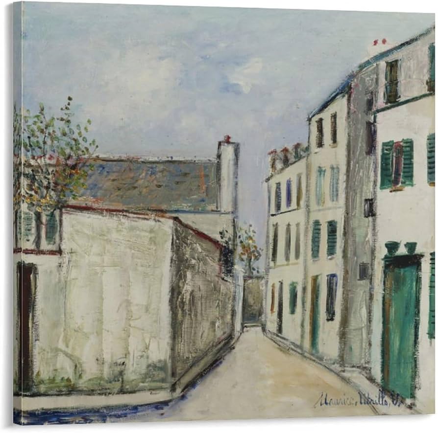 Amazon.co.jp: Maurice Utrilloモーリス・ユトリロ《パリの街1936年