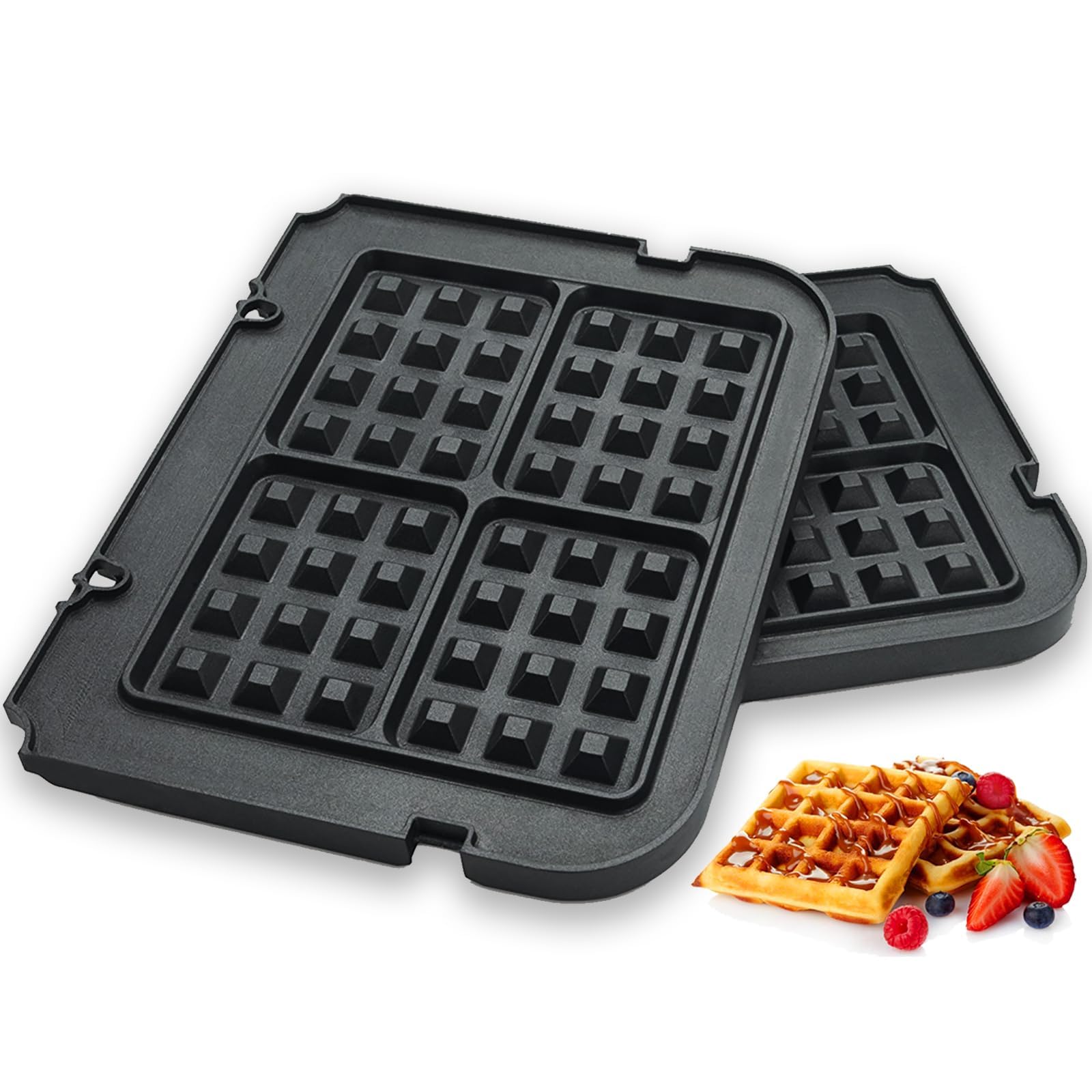 Waffle Plates for Cuisinart Griddler GR-4N, GR-5B, GR-6 and GRID