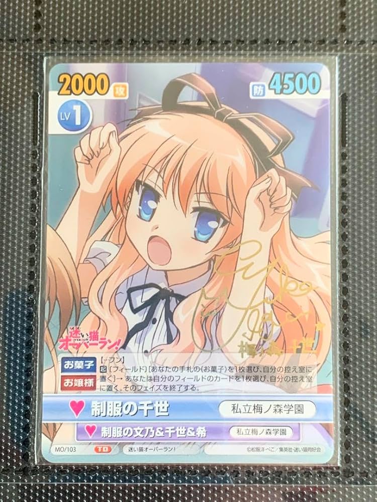 ヴィクトリースパーク 迷い猫オーバーラン! ナース服の千世 サイン