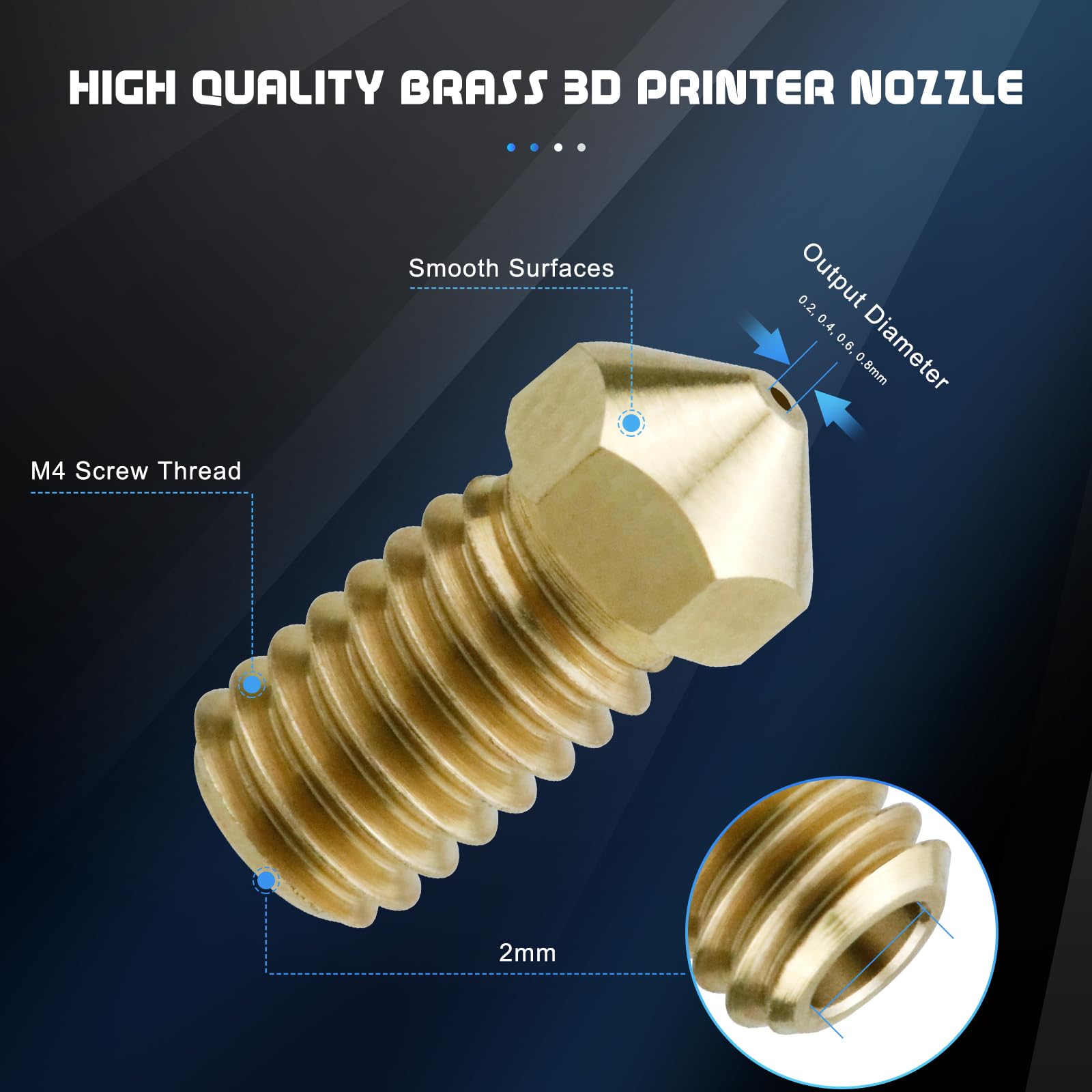 Amazon.co.jp: 2個 0.2mm バンブノズル用、アップグレード 500℃ 高温耐