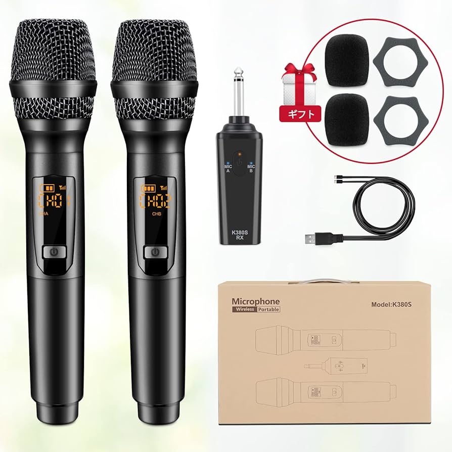 Amazon.co.jp: WisFox ワイヤレスマイク ダイナミックマイク