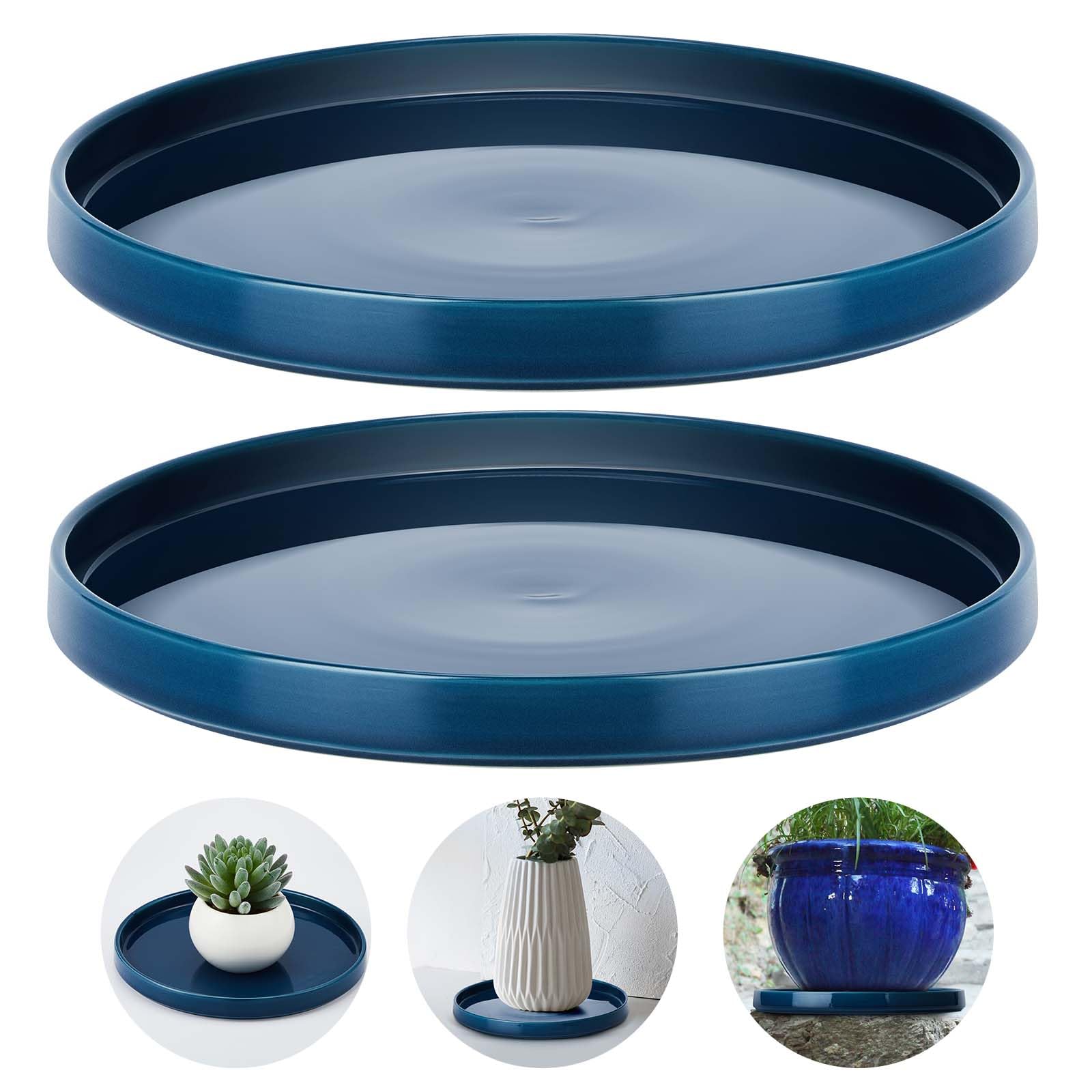 Amazon.com : Sunnychicc 2 Pcs 8 Inch Ceramic Plant Saucer Outdoor