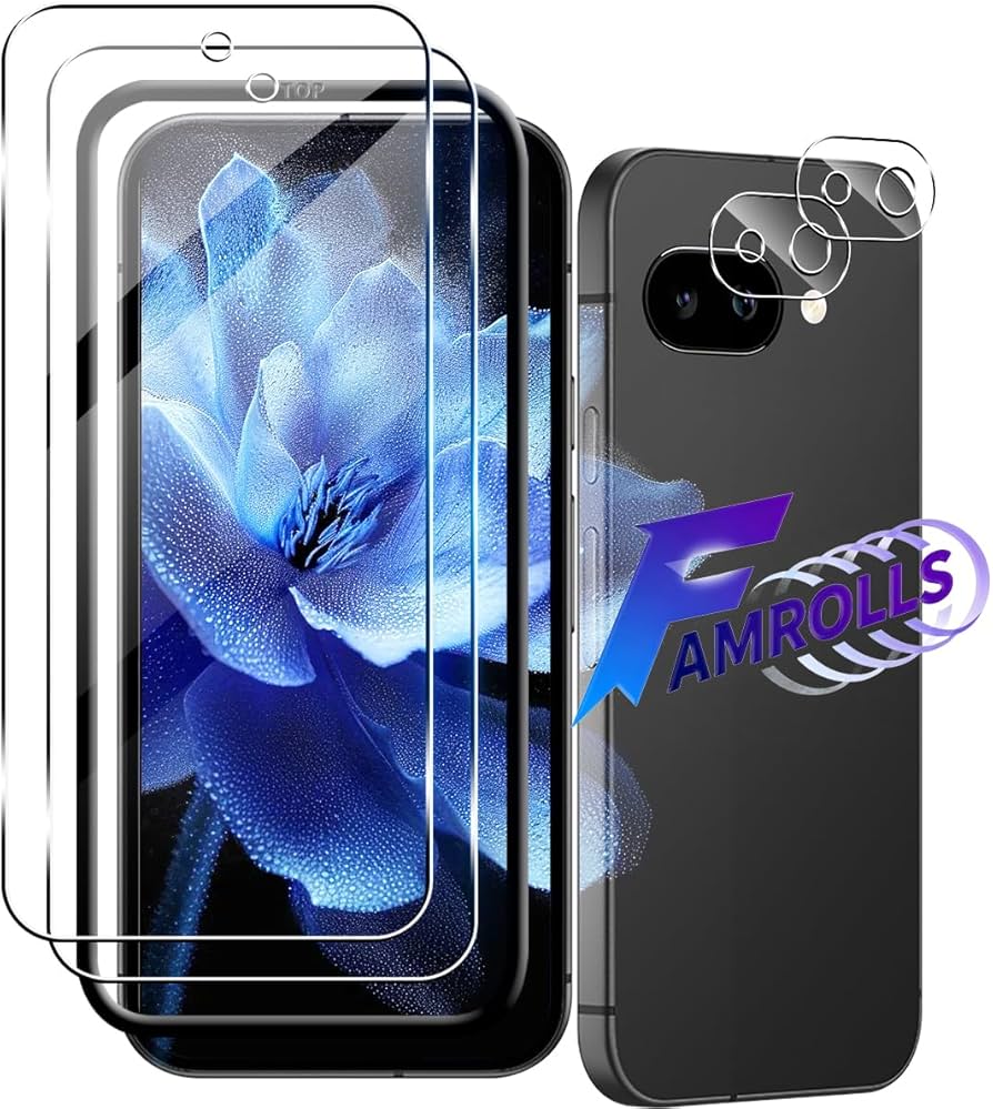 Amazon | 【2+2枚セット ガイド枠付き】 対応 Google Pixel 9A ガラス