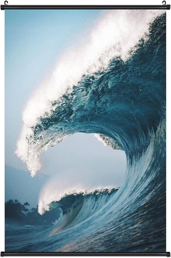 Amazon.co.jp: 海の大きな波 ポスター 壁掛け 掛け画 海の風景 掛け軸