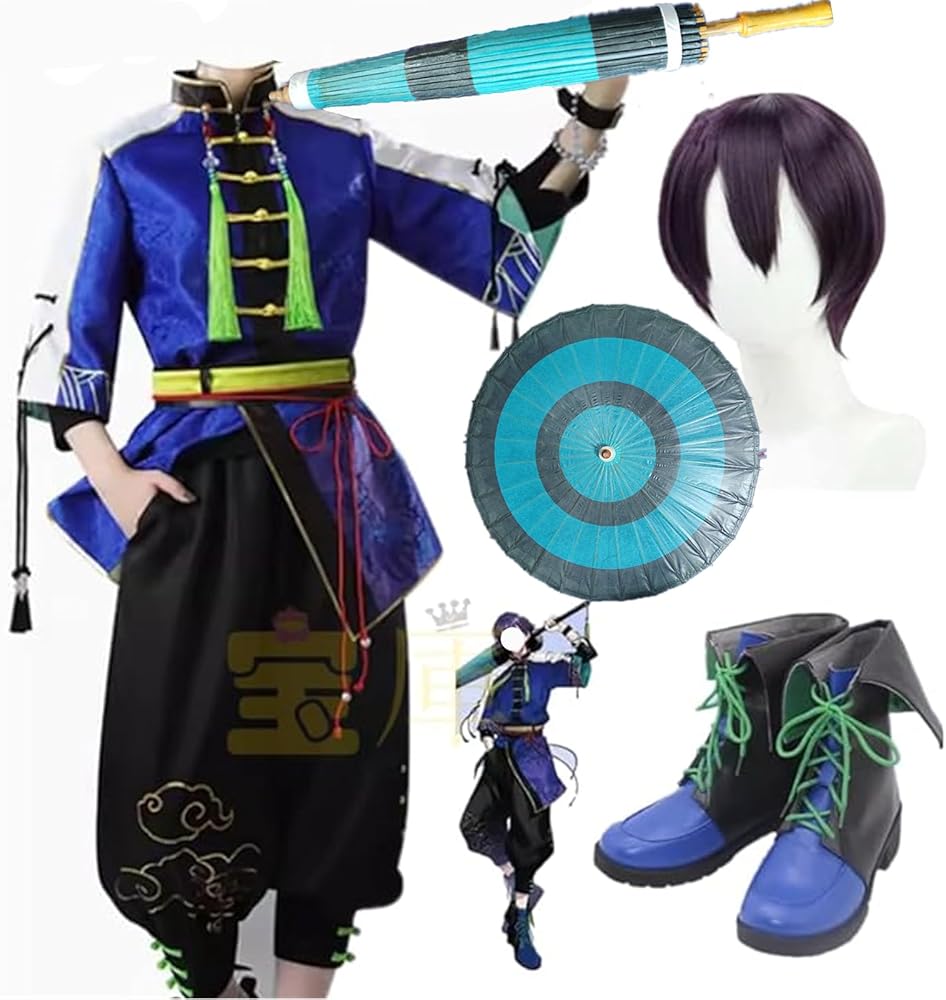 Amazon.co.jp: 剣持刀也 「四神」 コスプレ衣装+ウィッグ+靴+道具傘