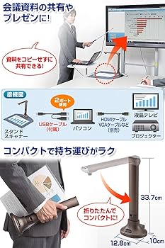 Amazon.co.jp: サンワダイレクト スタンドスキャナー USB書画カメラ A3
