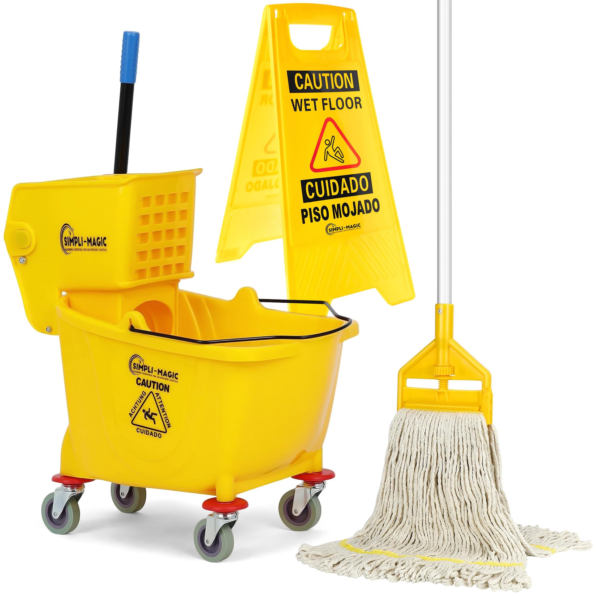 Amazon.com: Simpli-Magic Side Press Wringer Combo Commercial Mop