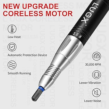 Amazon | L'UGX 電動ネイルマシン 30000RPM プロ ネイルドリル 研磨 爪