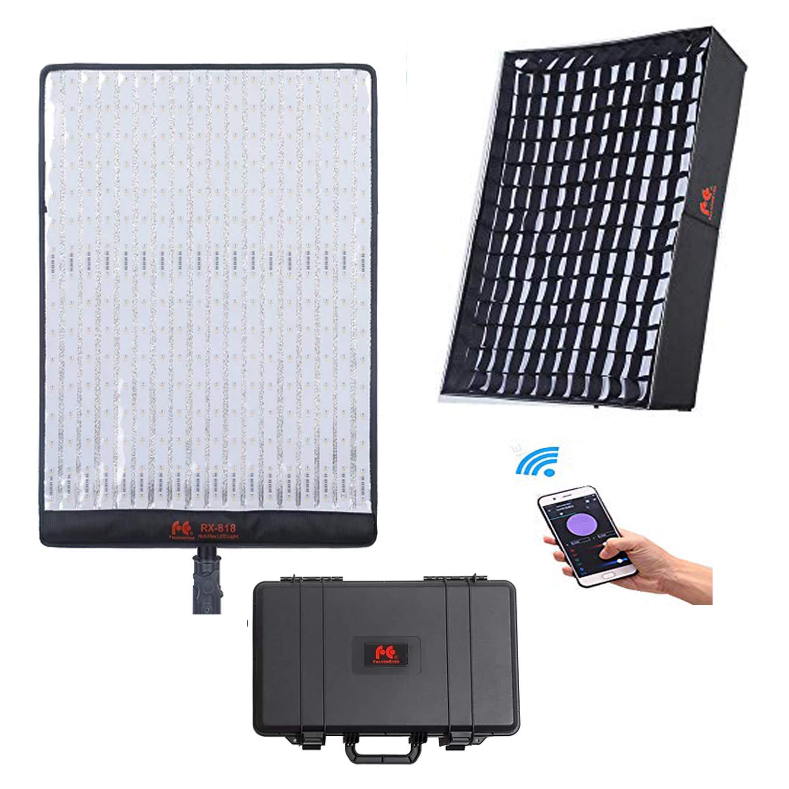 Falcon Eyes RX-818 100W RGB LED Video Light Support APP Remote