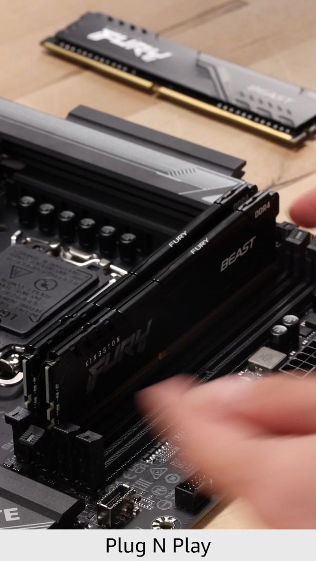 Kingston Fury Beast 32GB (4x8GB) 3200MHz DDR4 CL16 Desktop Memory