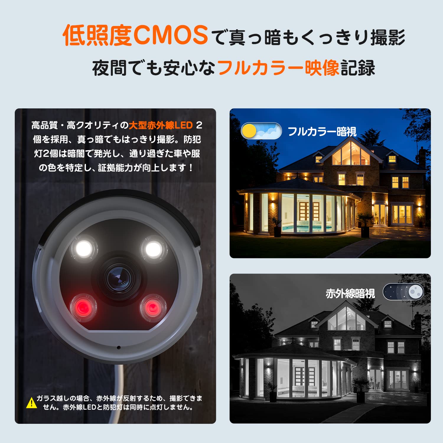 Amazon.co.jp: 【最新500万画素】 防犯カメラ 屋外 POE給電 3K 12型