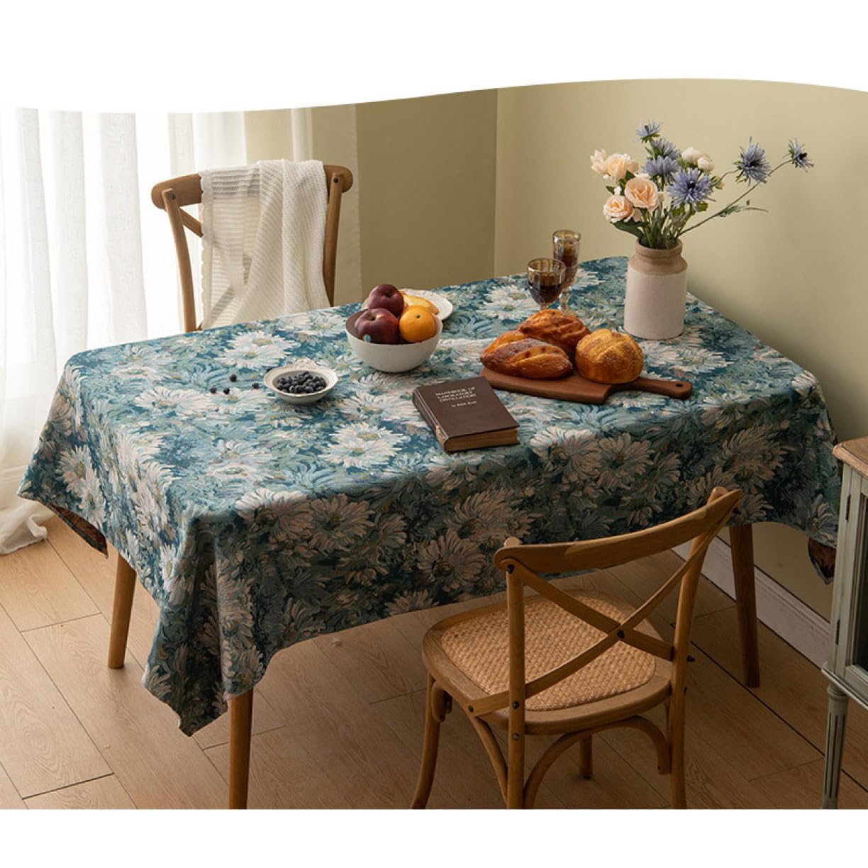 Amazon｜PIRNSDG ウィリアム モリス 高級 テーブルクロス 140*200