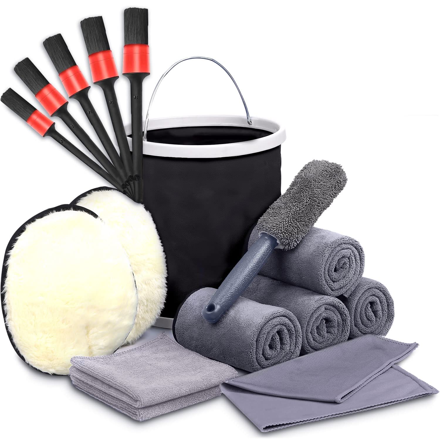 Amazon.co.jp: LuxDee 洗車用品 17点 洗車セット 使用説明書付 [ 拭き