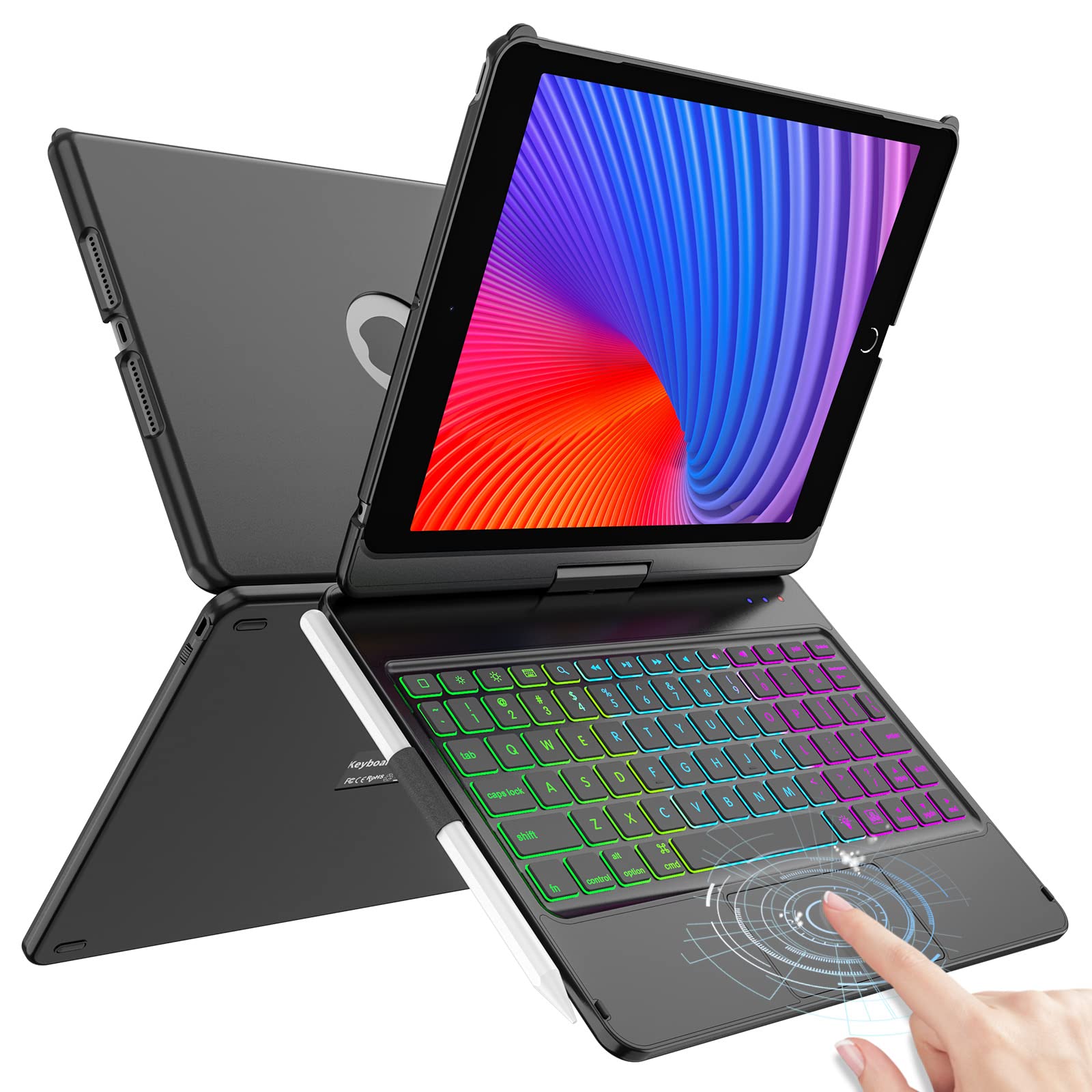 Amazon.com: HOTLIFE Keyboard Case for iPad 10.2 9th/8th/7th Gen