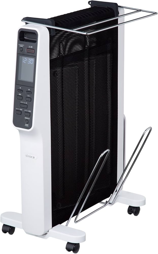 Amazon | siroca 速暖マイカヒーター SH-M121 ホワイト[タオルハンガー