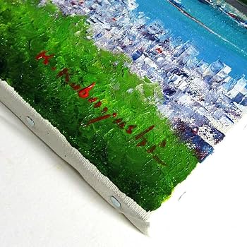 Amazon.co.jp: 小林幸三 尾道 F4号 油彩画 油絵 風景画 瀬戸内海 大橋