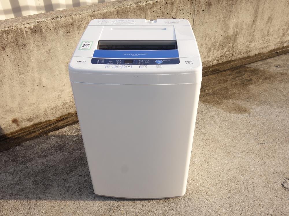 本州外配送送料無料☆AQUA 6kg 洗濯機【AQW-S60B】 【公式通販】