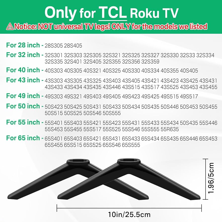 Amazon.co.jp: Rimous テレビスタンド脚 TCL Rokuテレビ用脚交換用 28