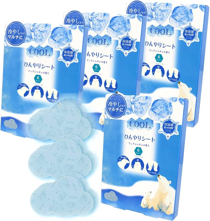 Amazon.co.jp: クールシート ひんやりシート 6枚入り×4箱 (1袋2枚入り
