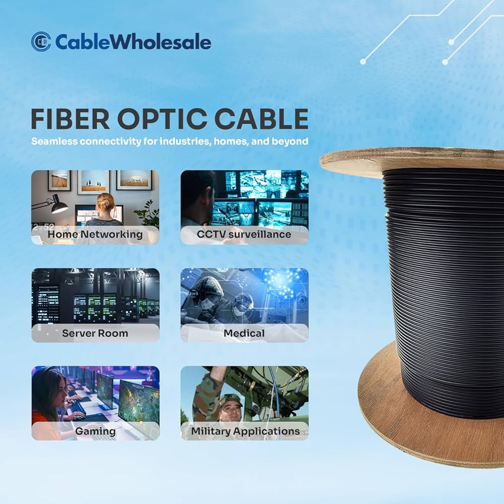 Amazon.com: CableWholesale 12-Strand Fiber Indoor/Outdoor Fiber