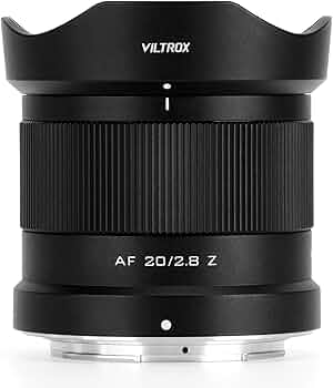 Amazon.com : VILTROX 20mm F2.8 Z-Mount Full Frame AF Prime Wide