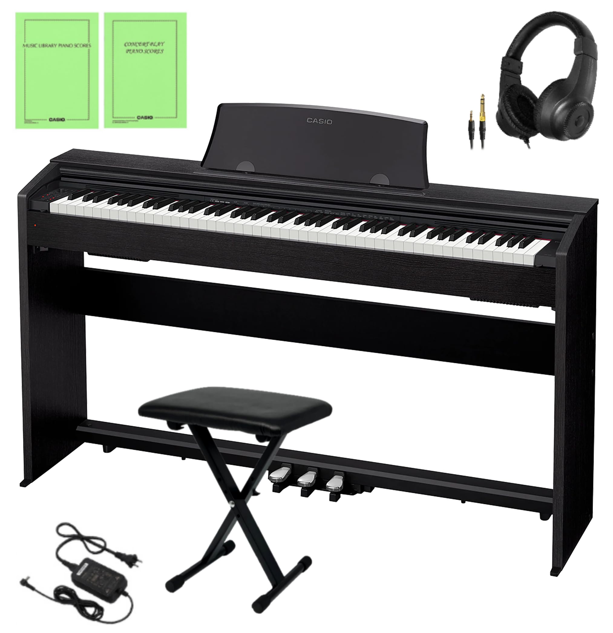 Amazon.co.jp: 【ピアノ椅子＆ヘッドホン＆楽譜集セット】CASIO カシオ
