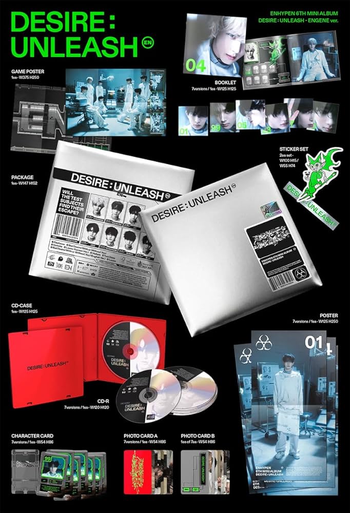 E'Nhypen – 6TH Mini Album [DESIRE : UNLEASH] (Engene 7 pezzi