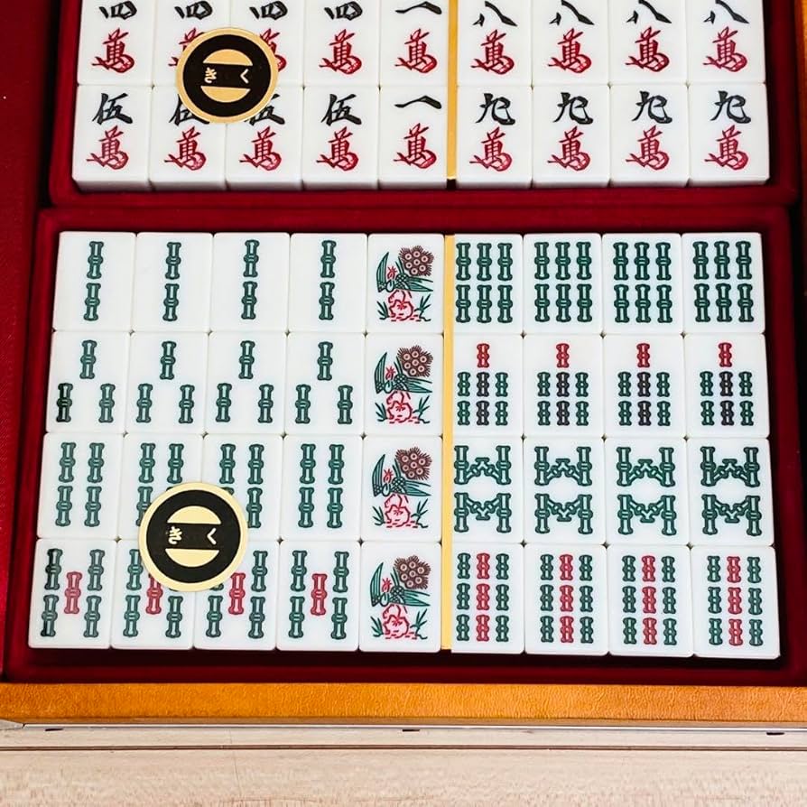 極希少 ミズノ丸一 麻雀牌 背黒 家紋 法悦 極希少 ミズノ丸一 麻雀牌