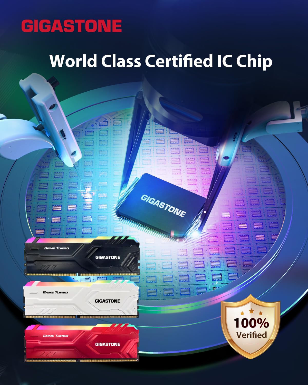 RGB DDR4 RAM】GIGASTONE Game TURBO 32GB Kit (2x16GB)DDR4 3200MHz