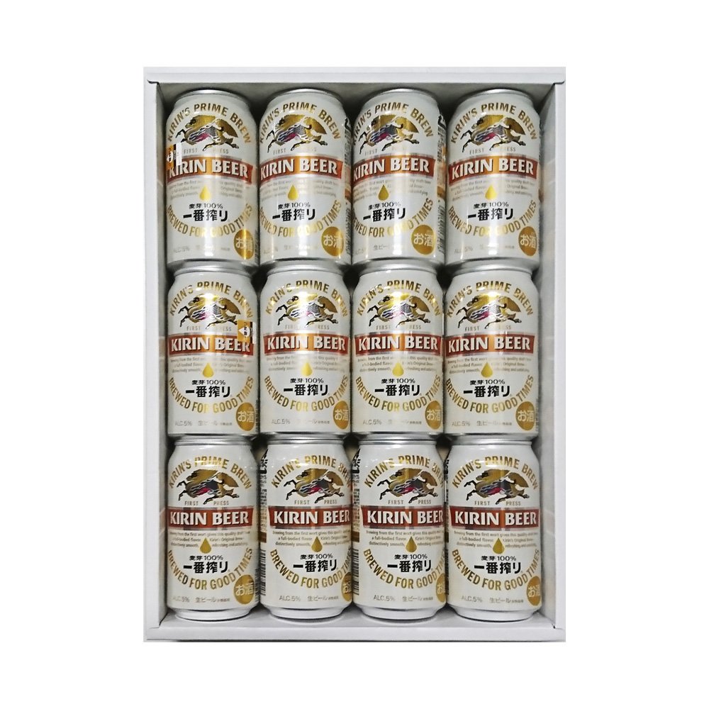 Amazon.co.jp: キリン 一番搾り350ml 12缶ギフトセット ビール12缶